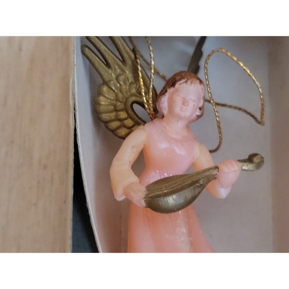 Santa Creation Six Angel Musicians 2 Inches Plastic Ornaments Figures Hong Kong - Picture 6 of 13